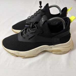 Steve Madden NY90 Myles Dark Black Platform Lace Up Sneaker Women's Size 9 Shoes